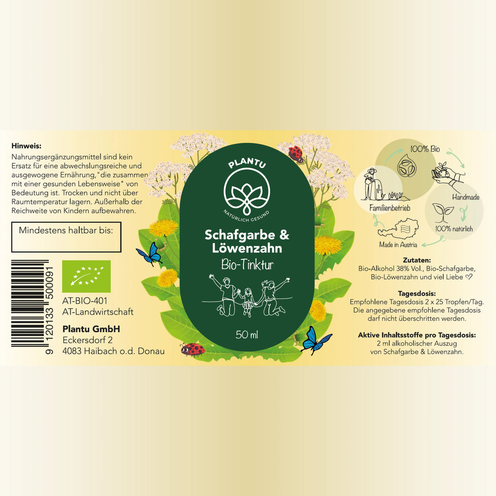 
                  
                    BIO-Schafgarbe & Löwenzahn Tinktur
                  
                